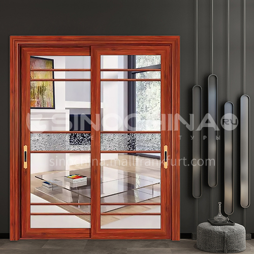 1.2mm aluminum alloy glass soundproof door, two custom glass sliding doors, patio doors